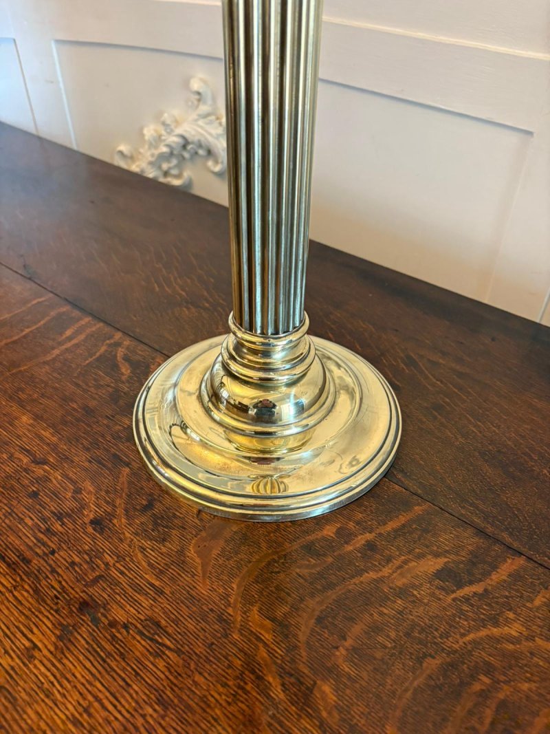 Antique Victorian Quality Brass Oil Lamp